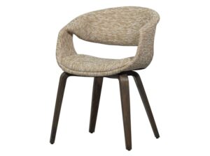 Krzesło do jadalni Yossi piaskowe z drewnianymi nogami Woood