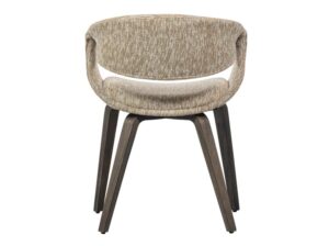 Krzesło do jadalni Yossi piaskowe z drewnianymi nogami Woood