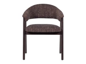 Krzesło do jadalni z podłokietnikami Tunar drewniane ciemny brąz Woood