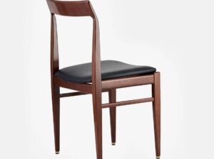 Krzesło Homa 104 w tkaninie Natural Leather Black 366 Concept