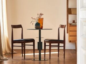 Krzesło Homa 104 w tkaninie Natural Leather Black 366 Concept