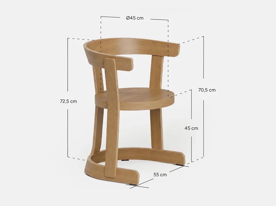 Krzesło Klepsydra Timber 366 Concept