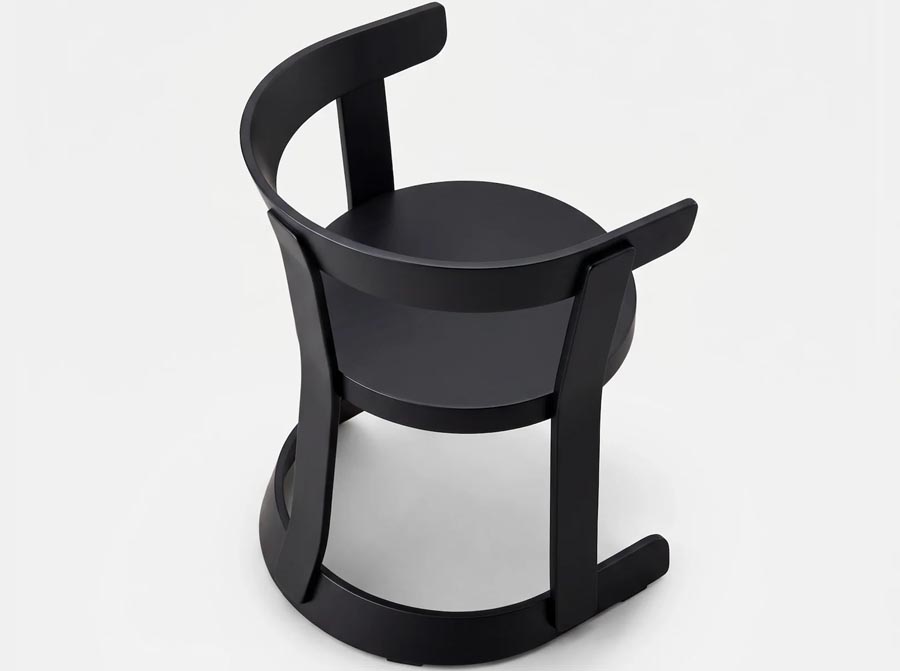 Krzesło Klepsydra Timber czarne 366 Concept