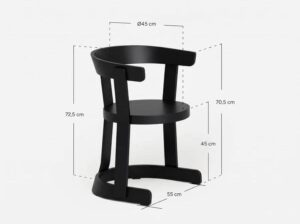 Krzesło Klepsydra Timber czarne 366 Concept