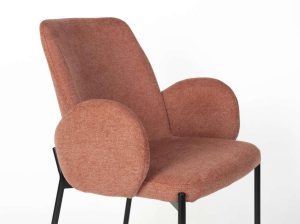 Krzesło Tjarda różowe White Label Living