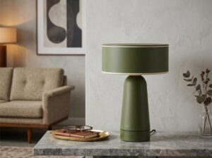 Lampa biurkowa Axo zielona oliwka Thoro