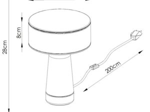 Lampa biurkowa Axo żółta Thoro