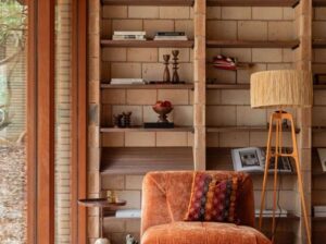 Lampa podłogowa Afra pomarańczowa Dutchbone