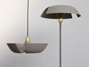 Lampa podłogowa Cycnus taupe złota AYTM