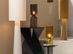 Lampa podłogowa Loft XL metal boucle naturalna Be Pure