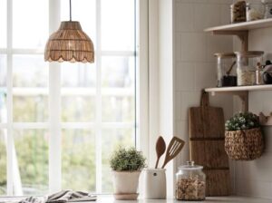 Lampa wisząca rattanowa Pia 24 cm PR Home