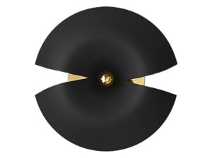 Lampa ścienna Cycnus czarna złota AYTM
