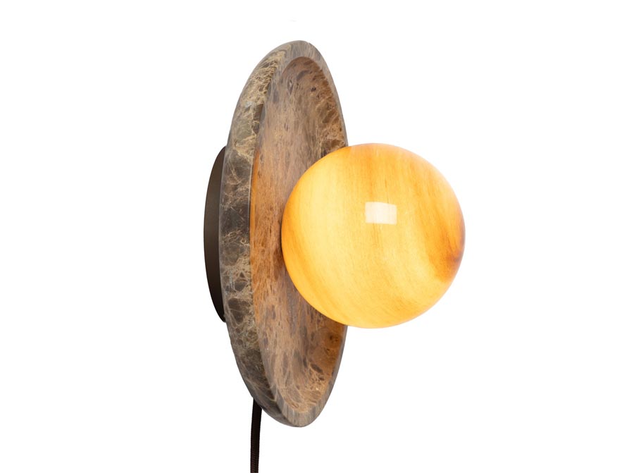 Lampa ścienna Tivoli dysk brązowa It's About RoMi
