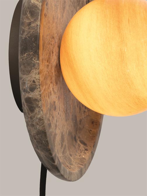 Lampa ścienna Tivoli dysk brązowa It's About RoMi