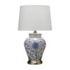 Ceramiczna lampa stołowa Cornelia niebieska PR Home