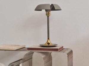 Lampa stołowa Cycnus taupe złota AYTM