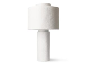 Lampa stołowa matowa gesso biała HKliving