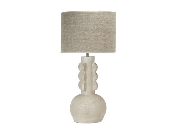 Ceramiczna lampa stołowa Harper kremowa PR Home