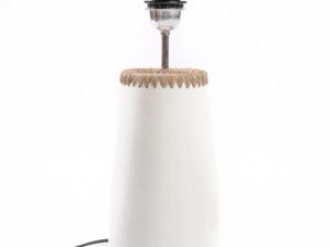 Lampa stołowa Kiska biała naturalna Bazar Bizar