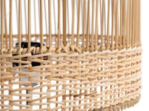 Lampa stołowa Kiska biała naturalna Bazar Bizar