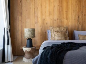 Lampa stołowa Pandan czarnanaturalna Bazar Bizar