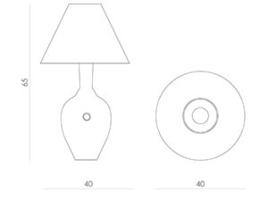 Lampa stołowa Rafaello turkusowo-zielona Gie El