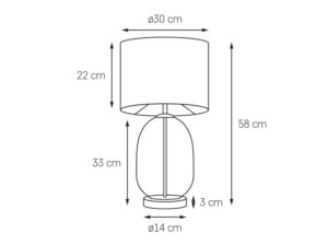 Lampa stołowa Salvador Black czarna Kaspa