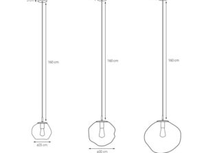 Lampa wisząca Avia Black bursztynowa Kaspa