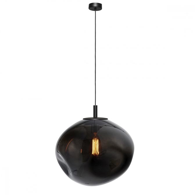 Lampa wisząca Avia Black przydymiona Kaspa