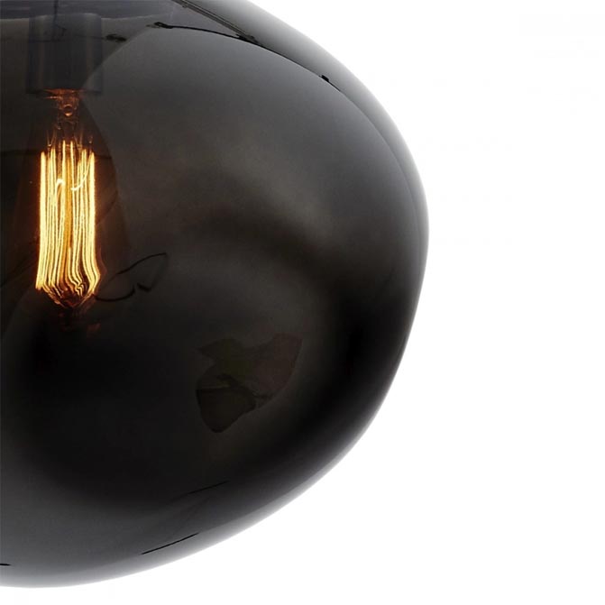Lampa wisząca Avia Black przydymiona Kaspa