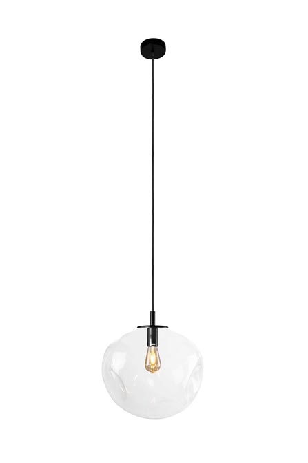 Lampa wisząca Avia Black transparentna Kaspa