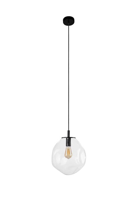 Lampa wisząca Avia Black transparentna Kaspa