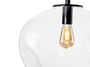Lampa wisząca Avia Black transparentna Kaspa
