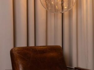 Lampa wisząca Avia Black transparentna Kaspa