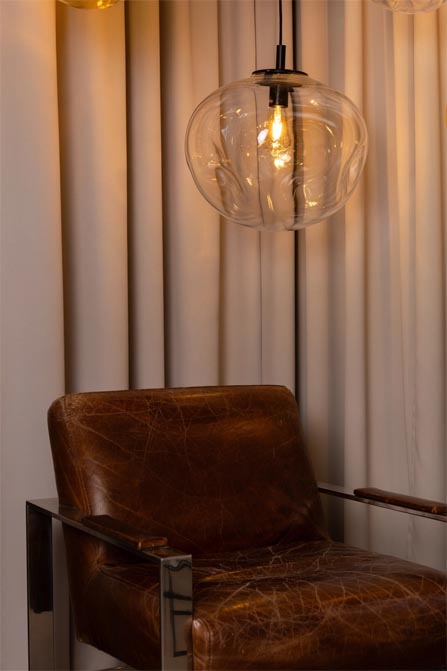 Lampa wisząca Avia Black transparentna Kaspa