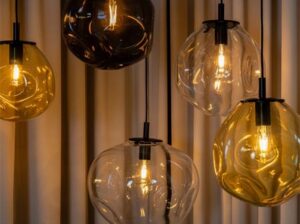 Lampa wisząca Avia Black transparentna Kaspa