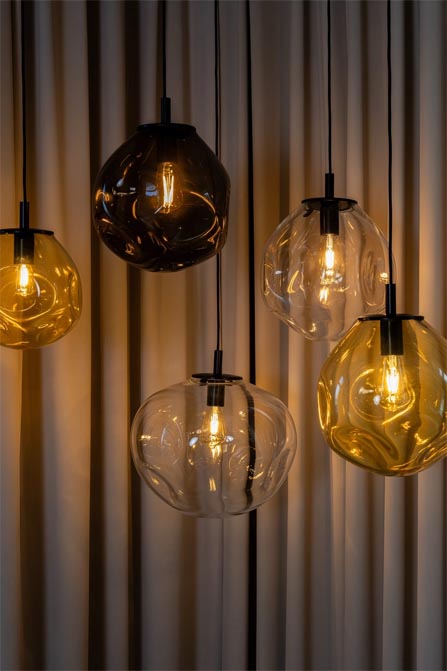 Lampa wisząca Avia Black transparentna Kaspa