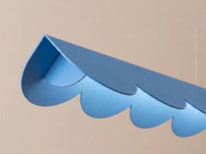 Lampa wisząca Biscuit błękitna LED Thoro