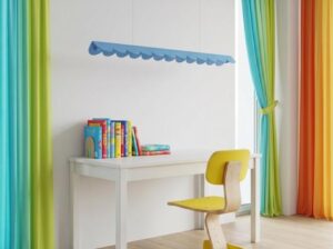 Lampa wisząca Biscuit błękitna LED Thoro