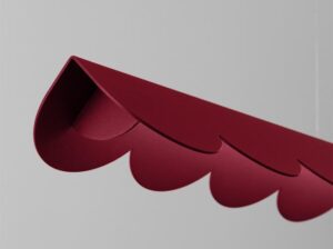 Lampa wisząca Biscuit burgund LED Thoro