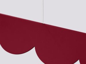 Lampa wisząca Biscuit burgund LED Thoro