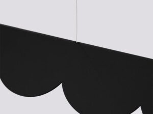 Lampa wisząca Biscuit czarna LED Thoro