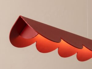 Lampa wisząca Biscuit czerwona LED Thoro