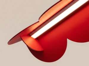 Lampa wisząca Biscuit czerwona LED Thoro