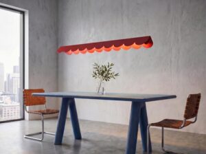 Lampa wisząca Biscuit czerwona LED Thoro