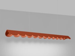 Lampa wisząca Biscuit ochra czerwona LED Thoro