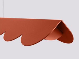 Lampa wisząca Biscuit ochra czerwona LED Thoro