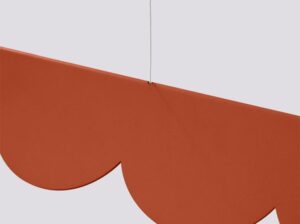 Lampa wisząca Biscuit ochra czerwona LED Thoro