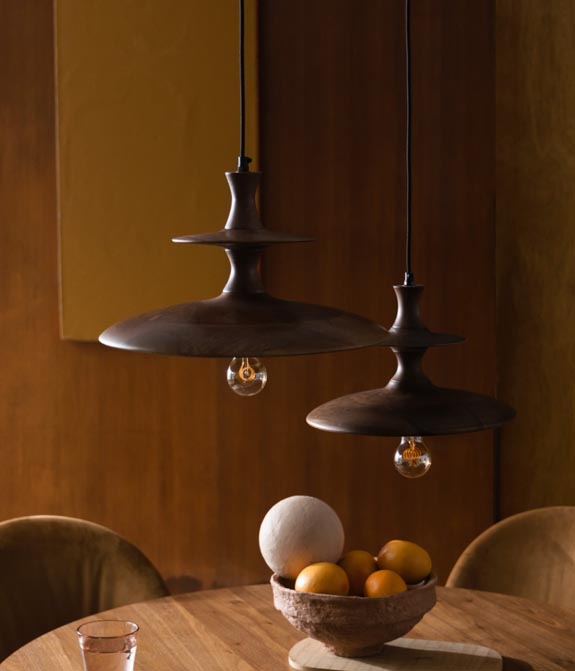 Lampa wisząca Cath orzech Dutchbone