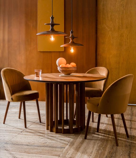 Lampa wisząca Cath orzech Dutchbone